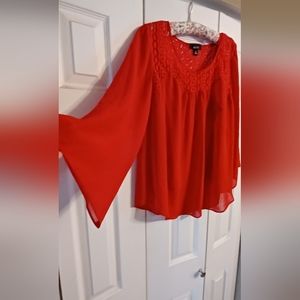 Womans Red Alex blouse size XL